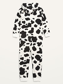 View large product image 3 of 4. Gender-Neutral Matching Cow One-Piece Costume for Kids