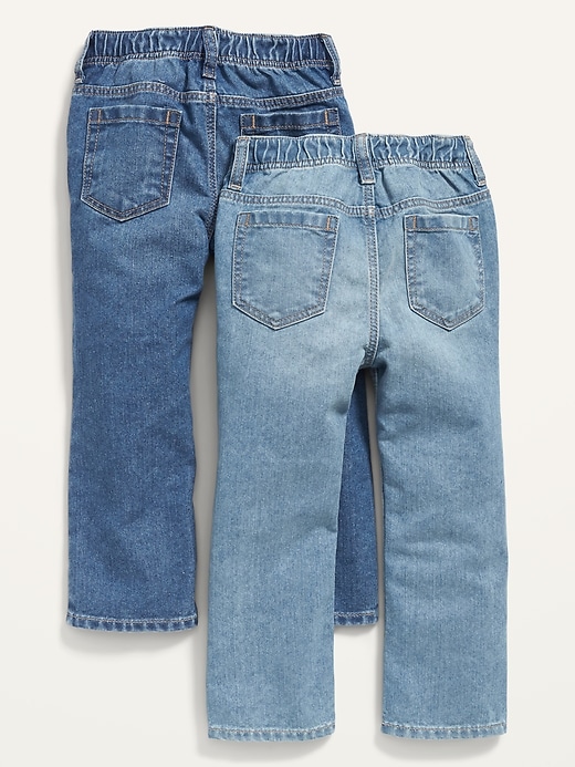 View large product image 2 of 2. Unisex Wow Straight Pull-On Jeans 2-Pack for Toddler