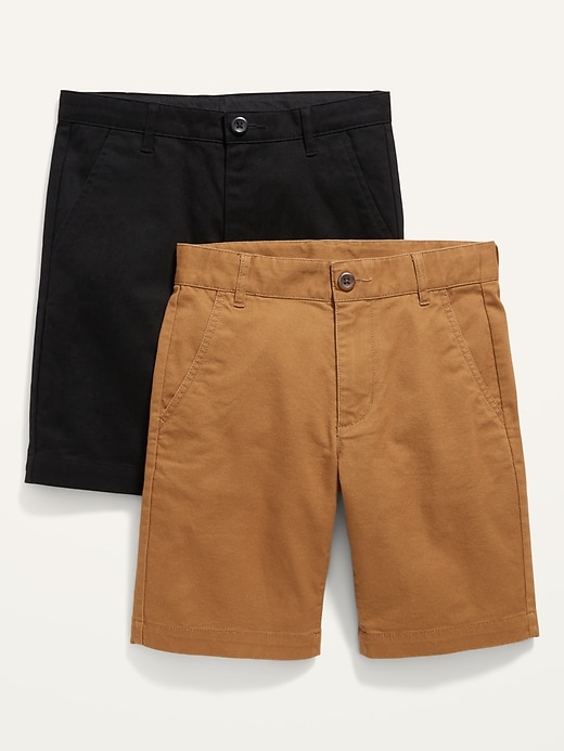 Built-In Flex Straight Uniform Shorts 2-Pack for Boys (At Knee)