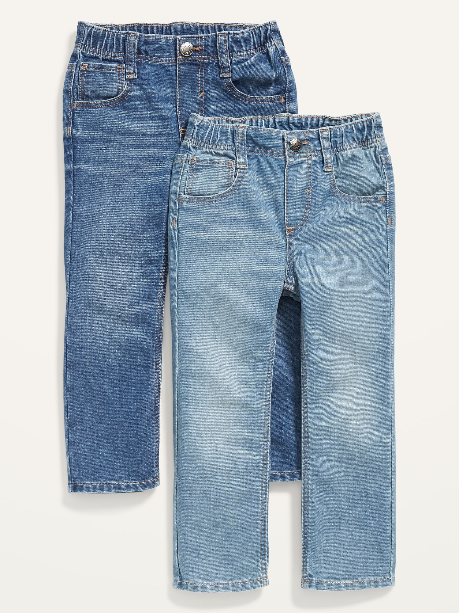 Old Navy Unisex Wow Straight Pull-On Jeans 2-Pack for Toddler multi. 1