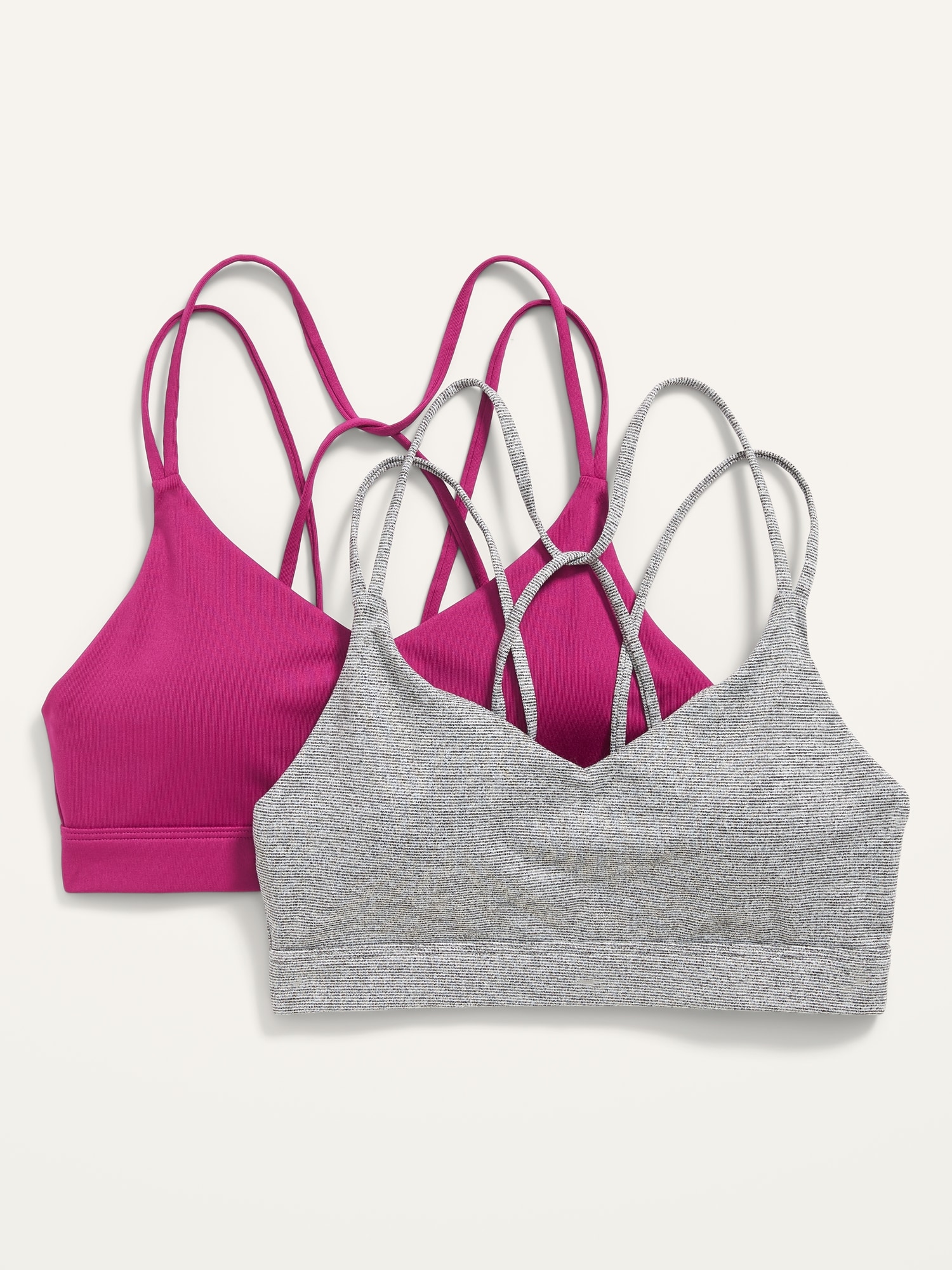 Buy online Pack Of 2 Lightly Padded Sports Bra from lingerie for