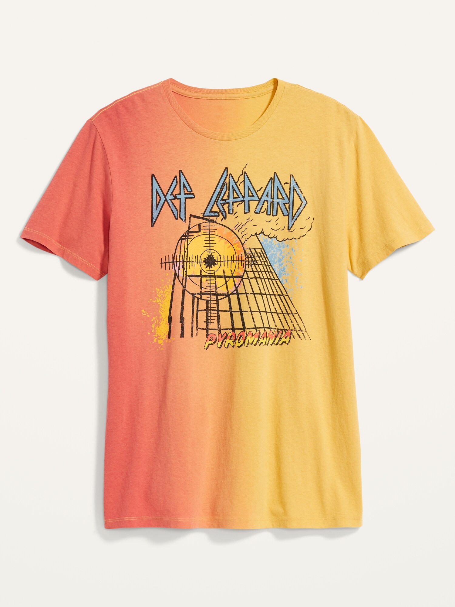 Def Leppard™ Oversized Dip-Dye Gender-Neutral T-Shirt for Adults | Old Navy
