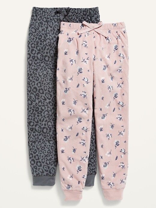 View large product image 1 of 1. Printed Micro Fleece Pajama Jogger Pants 2-Pack for Girls