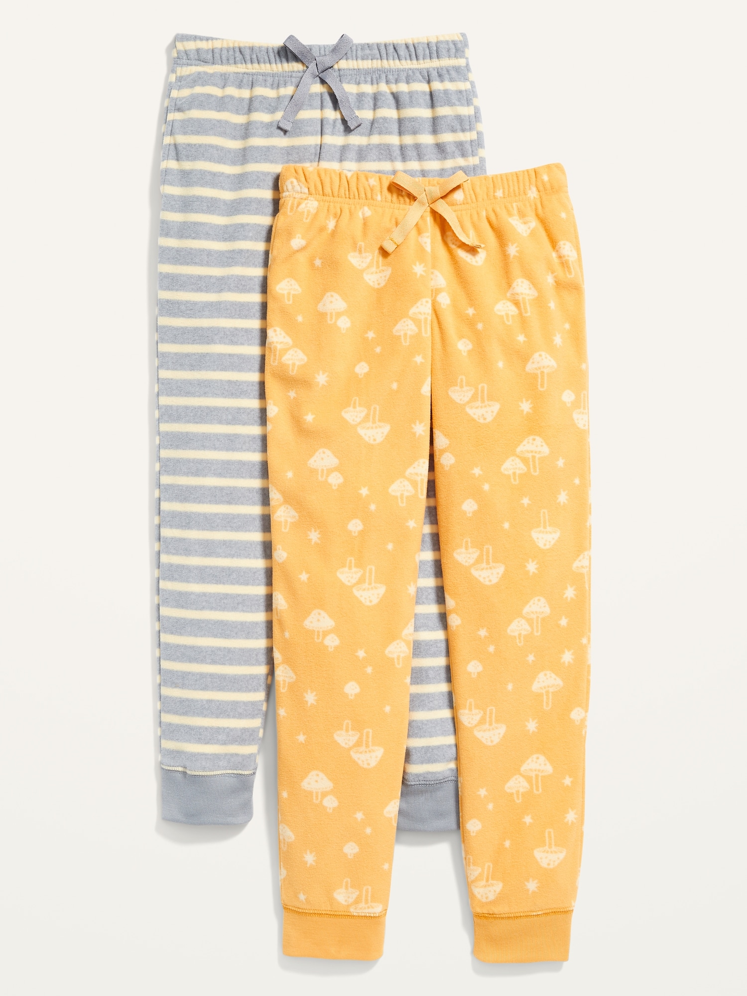Old Navy Printed Micro Fleece Pajama Jogger Pants 2-Pack for Girls brown. 1