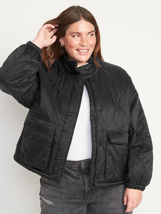 Image number 7 showing, Packable Oversized Water-Resistant Quilted Jacket