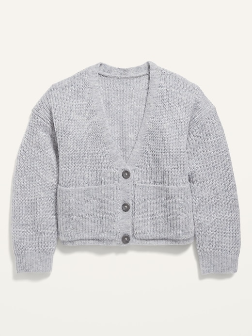 Cropped Button-Front Pocket Cardigan Sweater for Girls | Old Navy