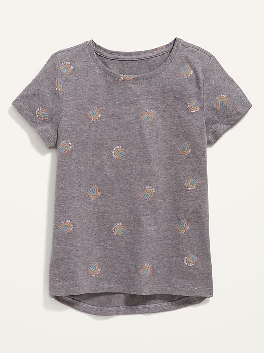 Old Navy Softest Printed Scoop-Neck T-Shirt for Girls. 1