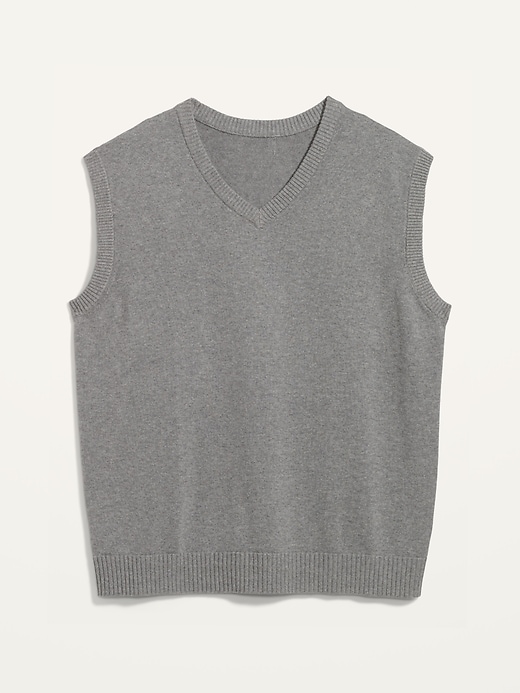View large product image 2 of 2. Oversized V-Neck Sweater Vest