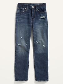 Original Loose Non-Stretch Ripped Jeans for Boys