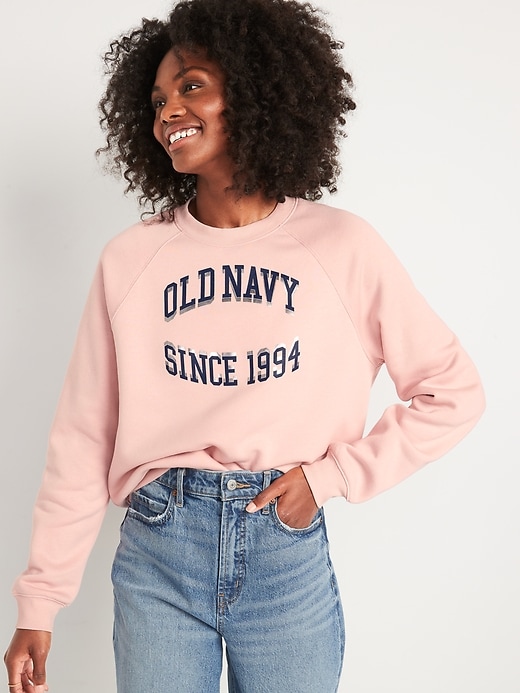Old Navy Vintage Cropped Logo Graphic Sweatshirt for Women. 1