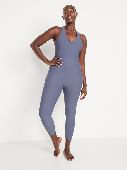 Image number 5 showing, PowerSoft Sleeveless Open-Back Bodysuit for Women -- 25-inch inseam