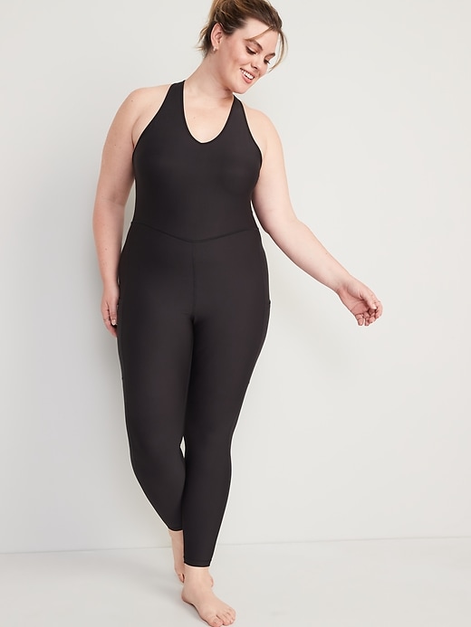 Image number 7 showing, PowerSoft Sleeveless Open-Back Bodysuit -- 25-inch inseam