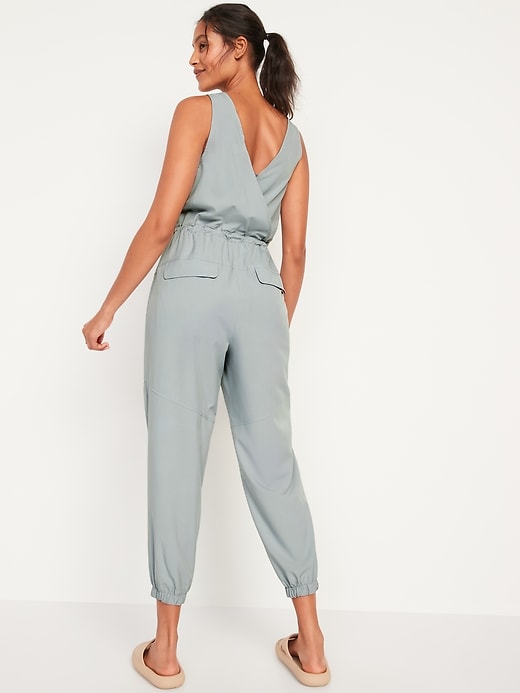 Image number 2 showing, Sleeveless StretchTech Wrap-Effect Jumpsuit for Women