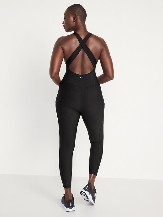 Image number 6 showing, PowerSoft Sleeveless Open-Back Bodysuit -- 25-inch inseam
