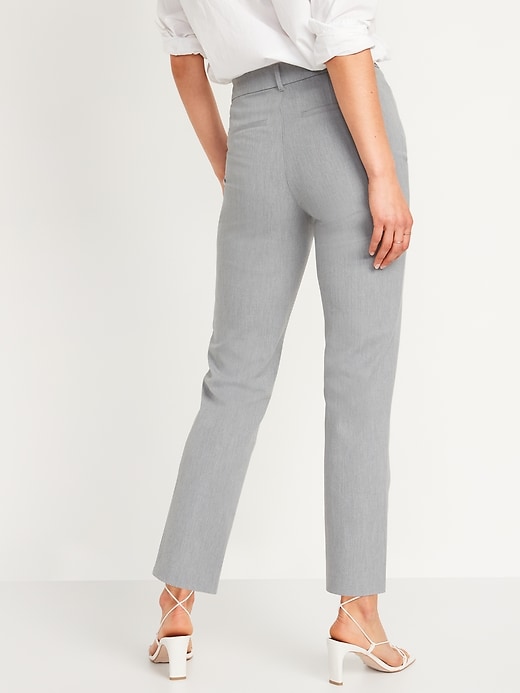 Image number 2 showing, High-Waisted Heathered Pixie Straight Ankle Pants