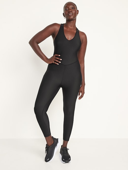 Image number 5 showing, PowerSoft Sleeveless Open-Back Bodysuit -- 25-inch inseam
