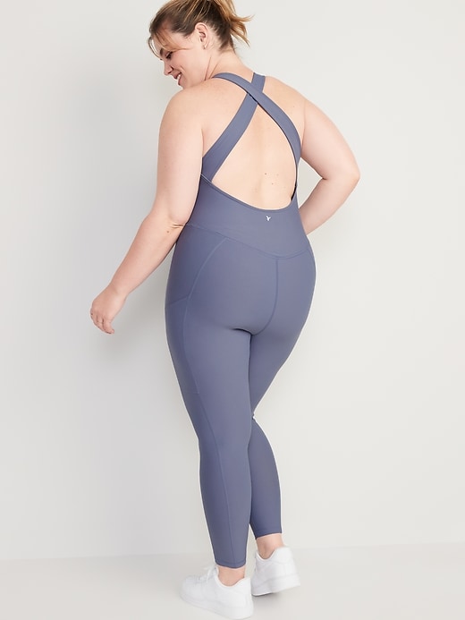 Image number 8 showing, PowerSoft Sleeveless Open-Back Bodysuit for Women -- 25-inch inseam