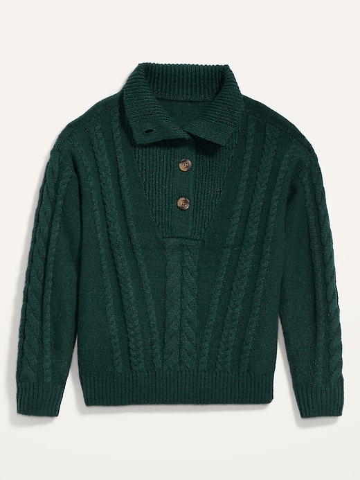 Image number 4 showing, Button-Front Cable-Knit Sweater