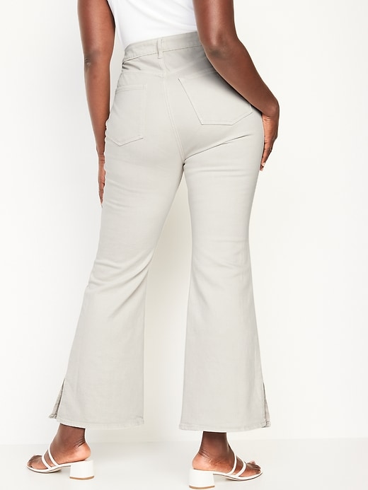 Image number 6 showing, Higher High-Rise Off-White Side-Split Flare Jeans for Women