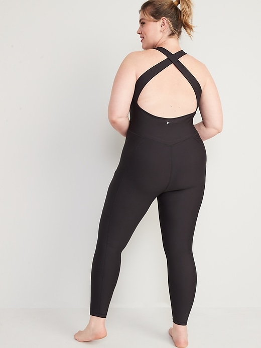 Image number 8 showing, PowerSoft Sleeveless Open-Back Bodysuit -- 25-inch inseam