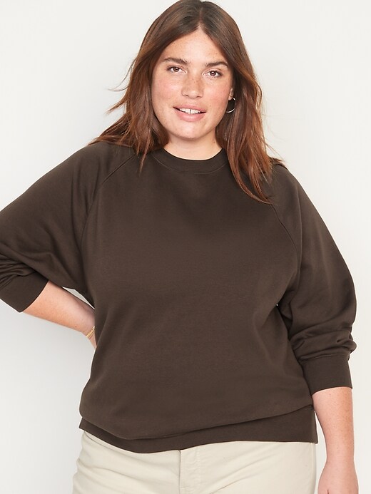 Image number 7 showing, Oversized French Terry Tunic Sweatshirt for Women