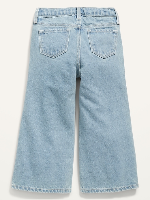 View large product image 2 of 2. Slouchy Wide-Leg Ripped Jeans for Toddler Girls