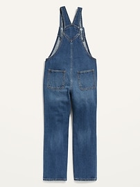 View large product image 4 of 4. Slouchy Straight Dark-Wash Jean Overalls for Girls