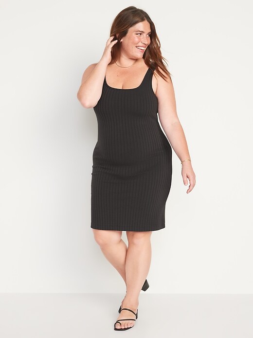 Image number 7 showing, Fitted Sleeveless Rib-Knit Mini Dress for Women