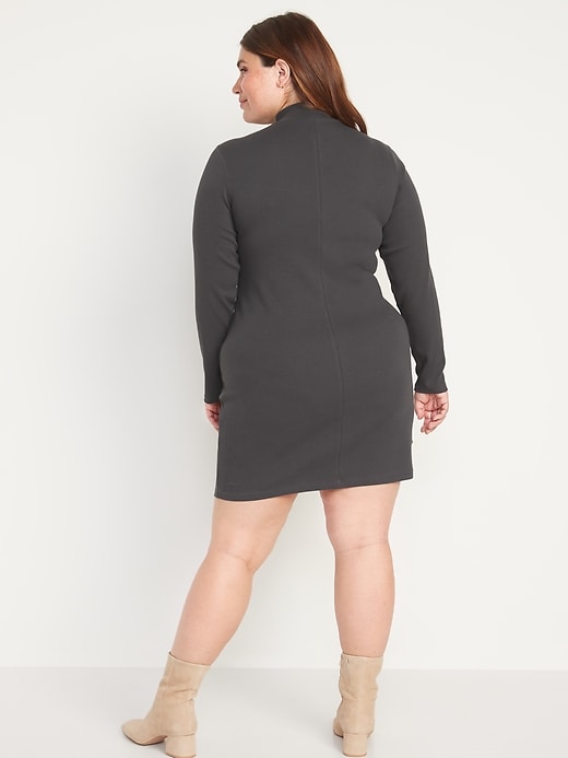 Old Navy Fitted Rib-Knit Mock-Neck Mini Dress Editor Review