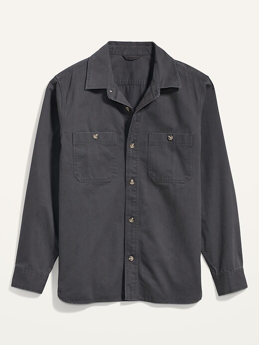 Image number 4 showing, Oversized Cotton-Twill Gender-Neutral Overshirt for Adults