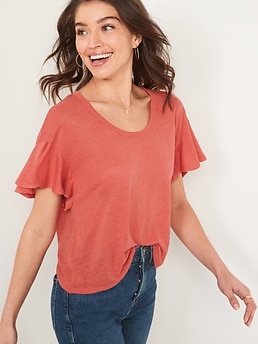 old navy linen tops