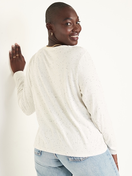 Image number 6 showing, EveryWear Speckled Long-Sleeve T-Shirt