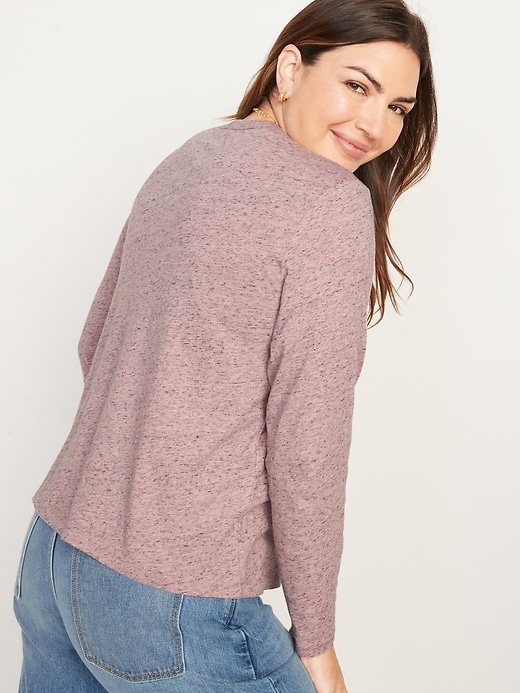 Image number 6 showing, EveryWear Speckled Long-Sleeve T-Shirt for Women