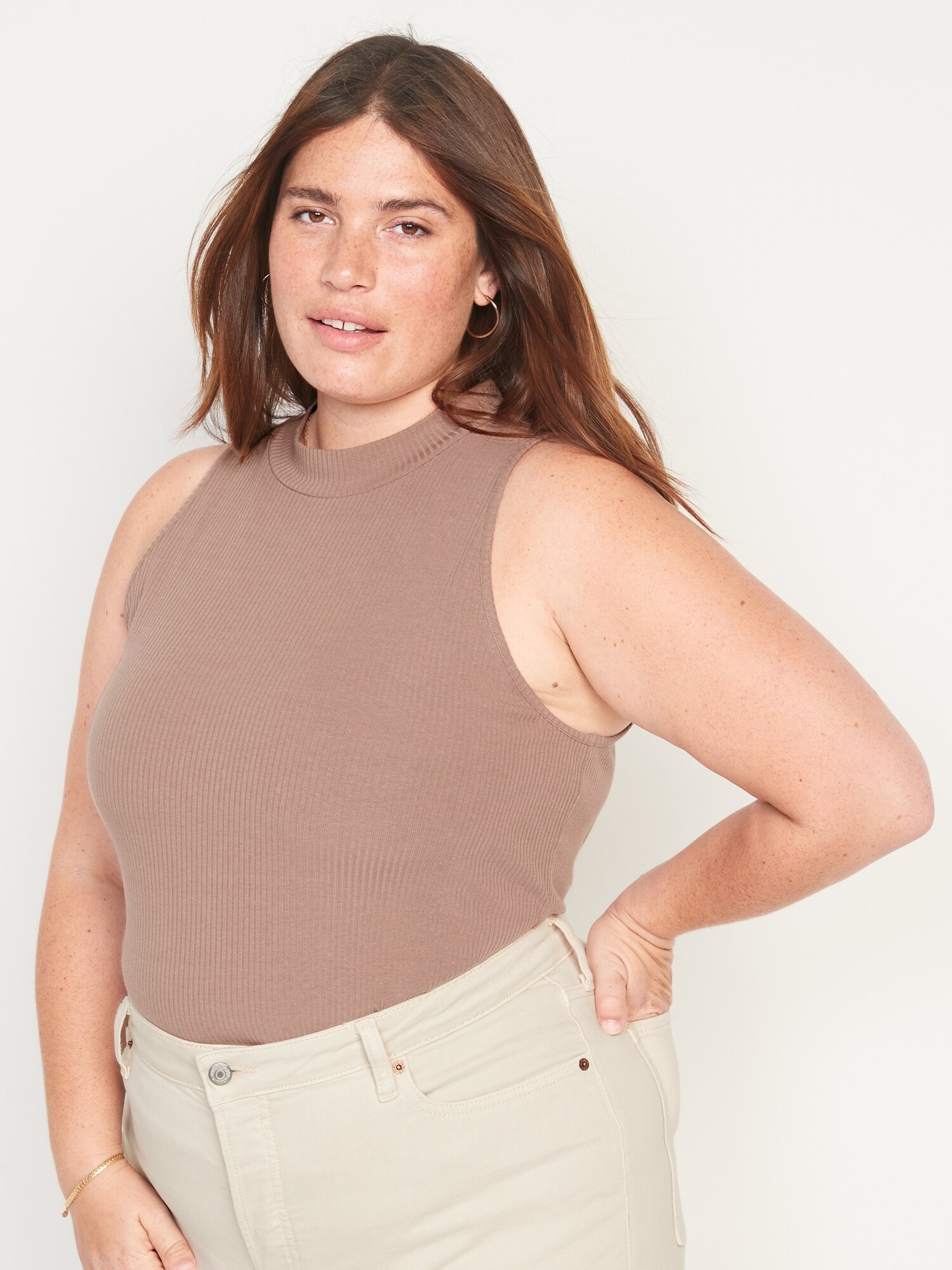 Fitted Rib Knit Mock Neck Sleeveless Top For Women Old Navy fitted-rib-knit-mock-neck-sleeveless-top-for-women-old-navy