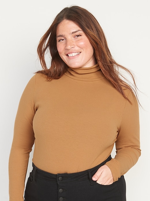 Image number 7 showing, Rib-Knit Turtleneck Top for Women