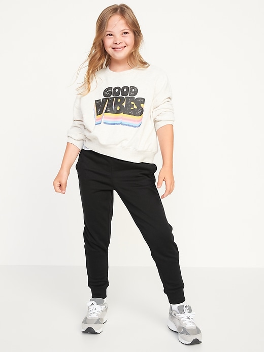 View large product image 2 of 4. High-Waisted French Terry Jogger Sweatpants for Girls