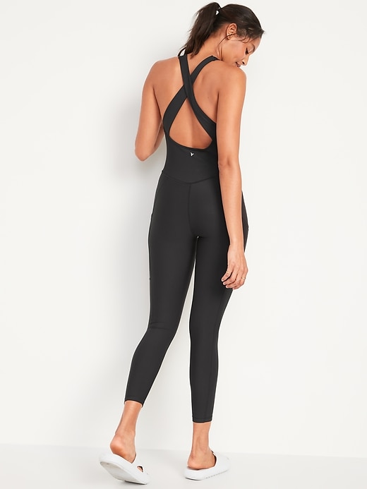 Image number 2 showing, PowerSoft Sleeveless Open-Back Bodysuit -- 25-inch inseam