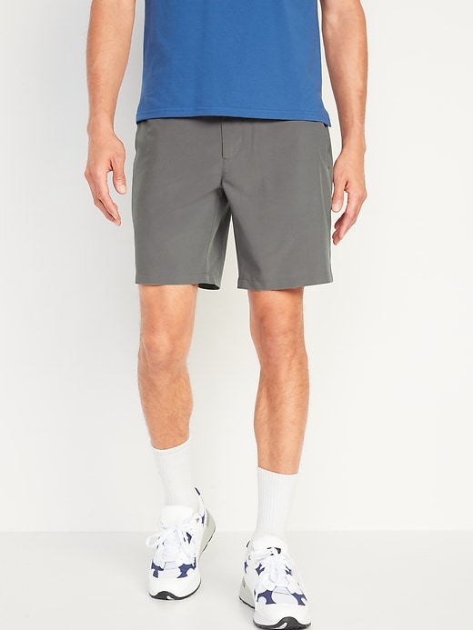 View large product image 1 of 1. StretchTech Go-Dry Cool Ripstop Chino Shorts -- 7-inch inseam