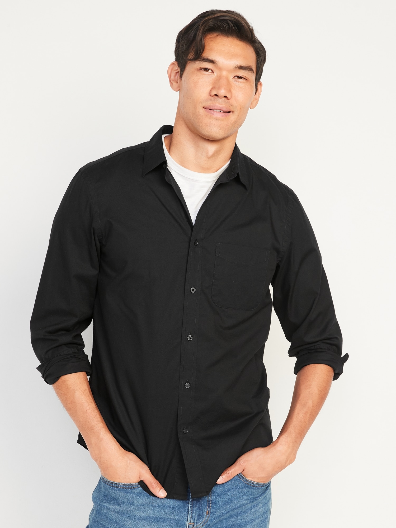 Old Navy Classic Fit Everyday Shirt black. 1