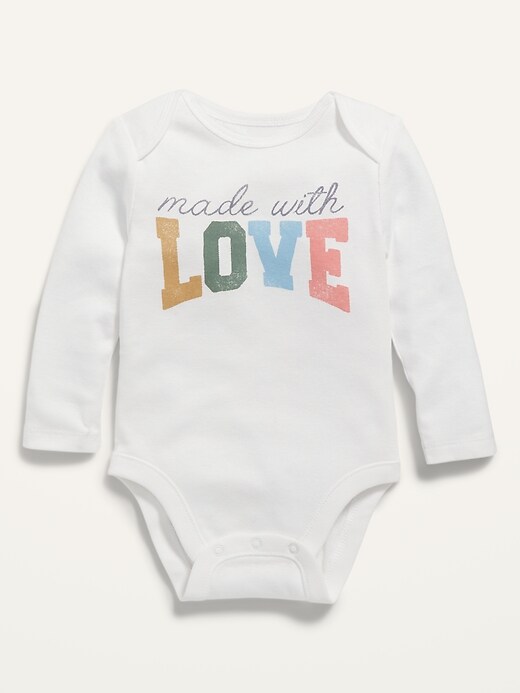 View large product image 1 of 2. Unisex Matching Graphic Bodysuit for Baby