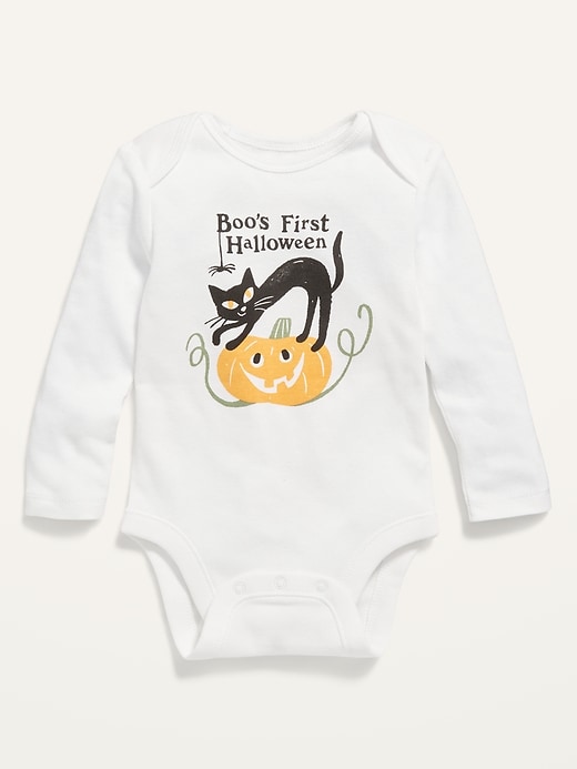 View large product image 1 of 2. Unisex Long-Sleeve Graphic Bodysuit for Baby