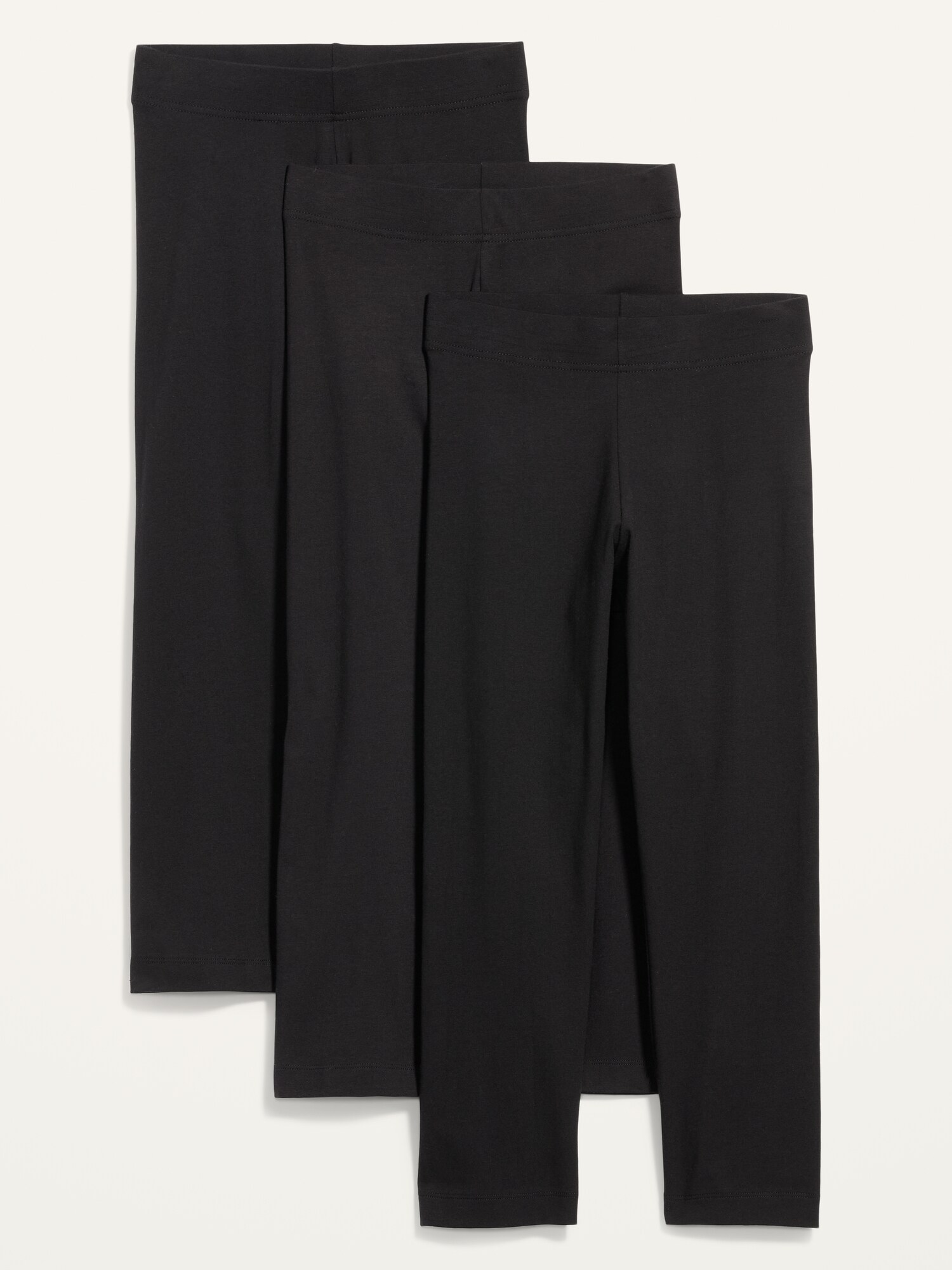 Женские леггинсы Old Navy High-Waisted Fashion Layering Cropped Leggings 3-Pack, цвет: Чёрный — фото 4