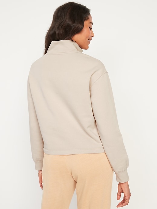 Mock-Neck Quarter-Zip Fleece Sweatshirt | Old Navy