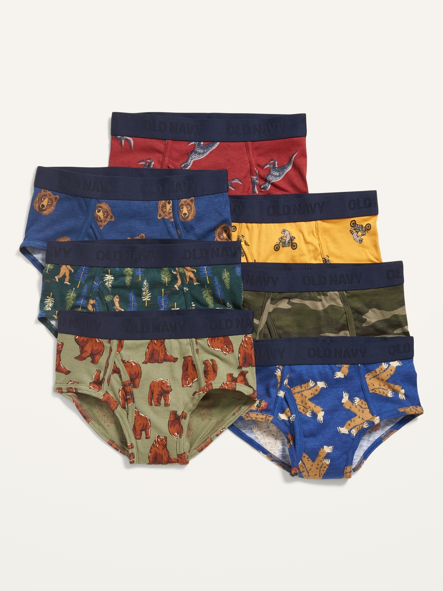 Old Navy Printed Brief Underwear 7-Pack for Boys multi. 1