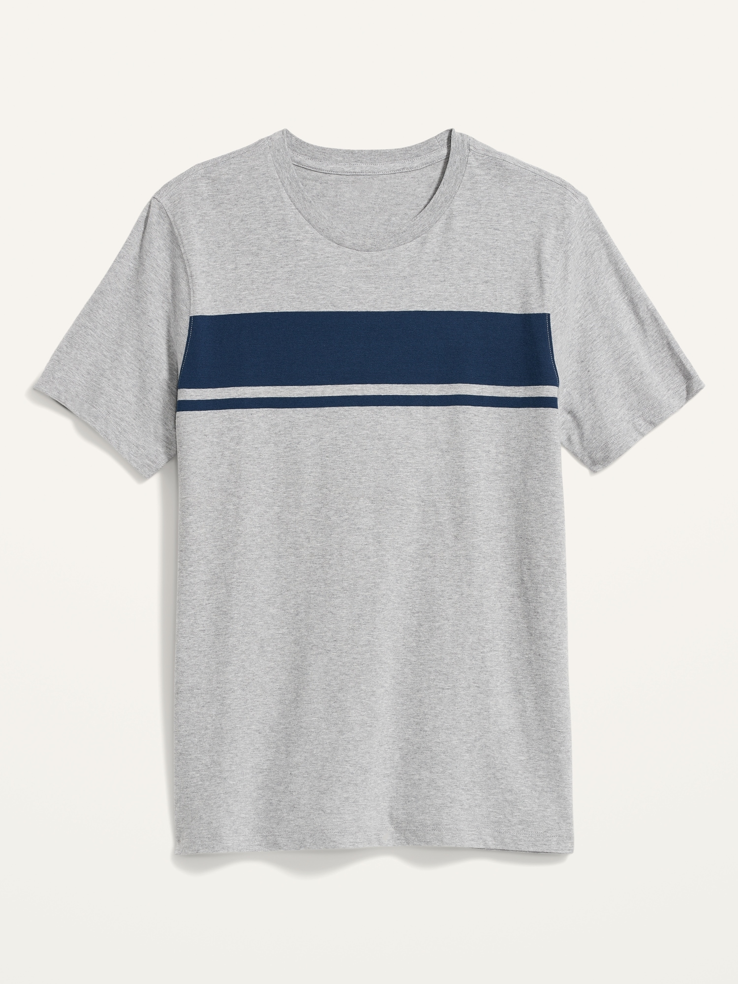 Old Navy Soft-Washed Center-Stripe T-Shirt for Men gray. 1