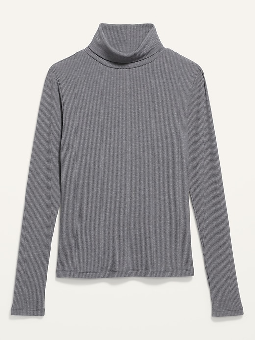 Image number 4 showing, Rib-Knit Turtleneck Top for Women