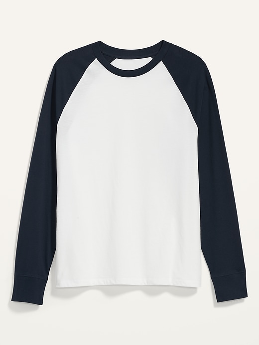 View large product image 1 of 1. Color-Blocked Raglan-Sleeve Rotation T-Shirt