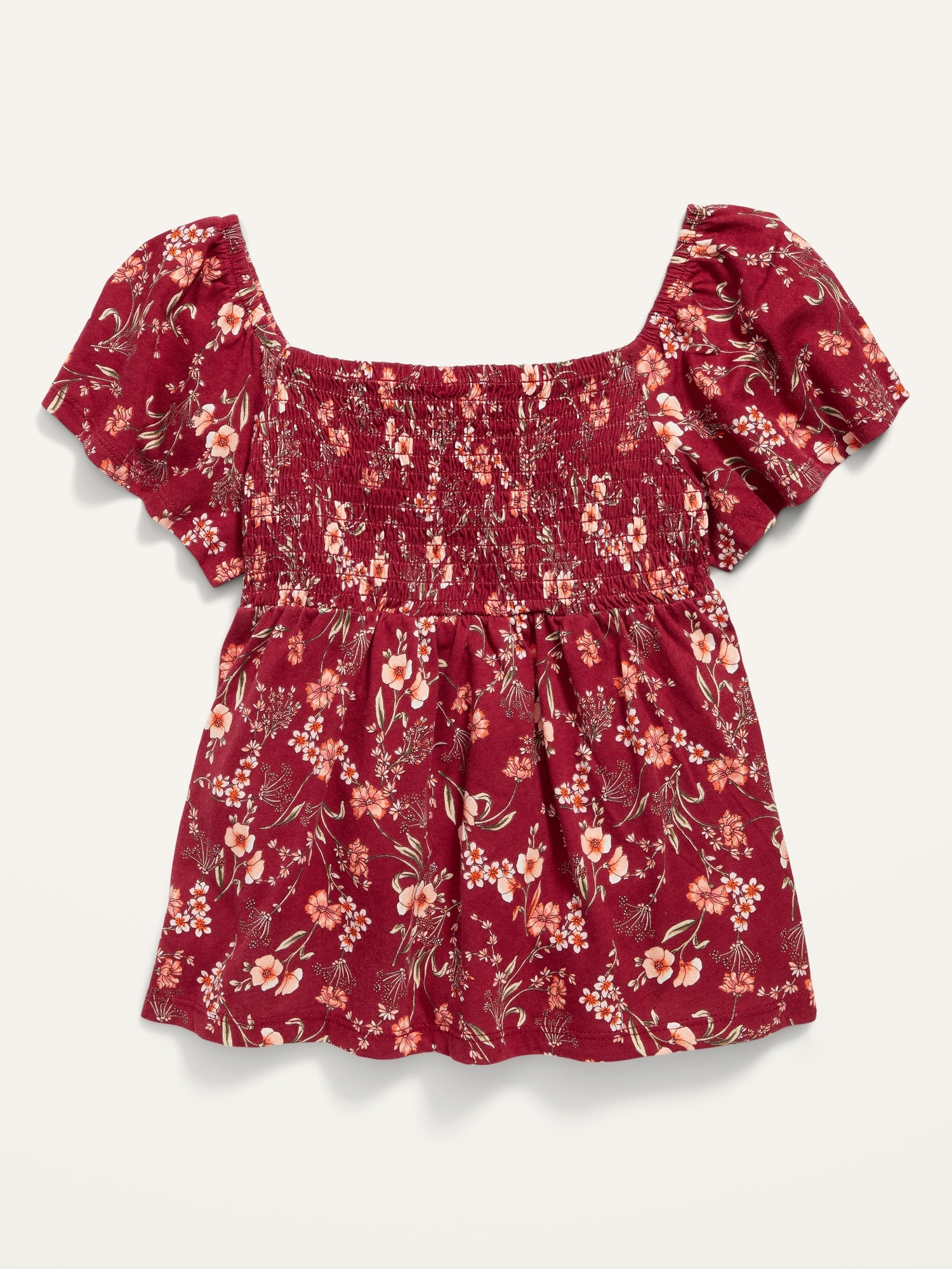 Printed Flutter-Sleeve Smocked Swing Top for Girls | Old Navy