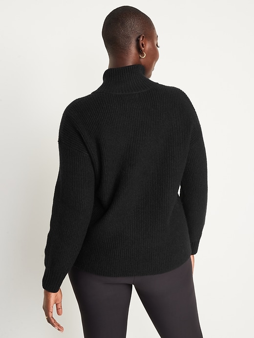Image number 5 showing, Rib-Knit Quarter-Zip Sweater