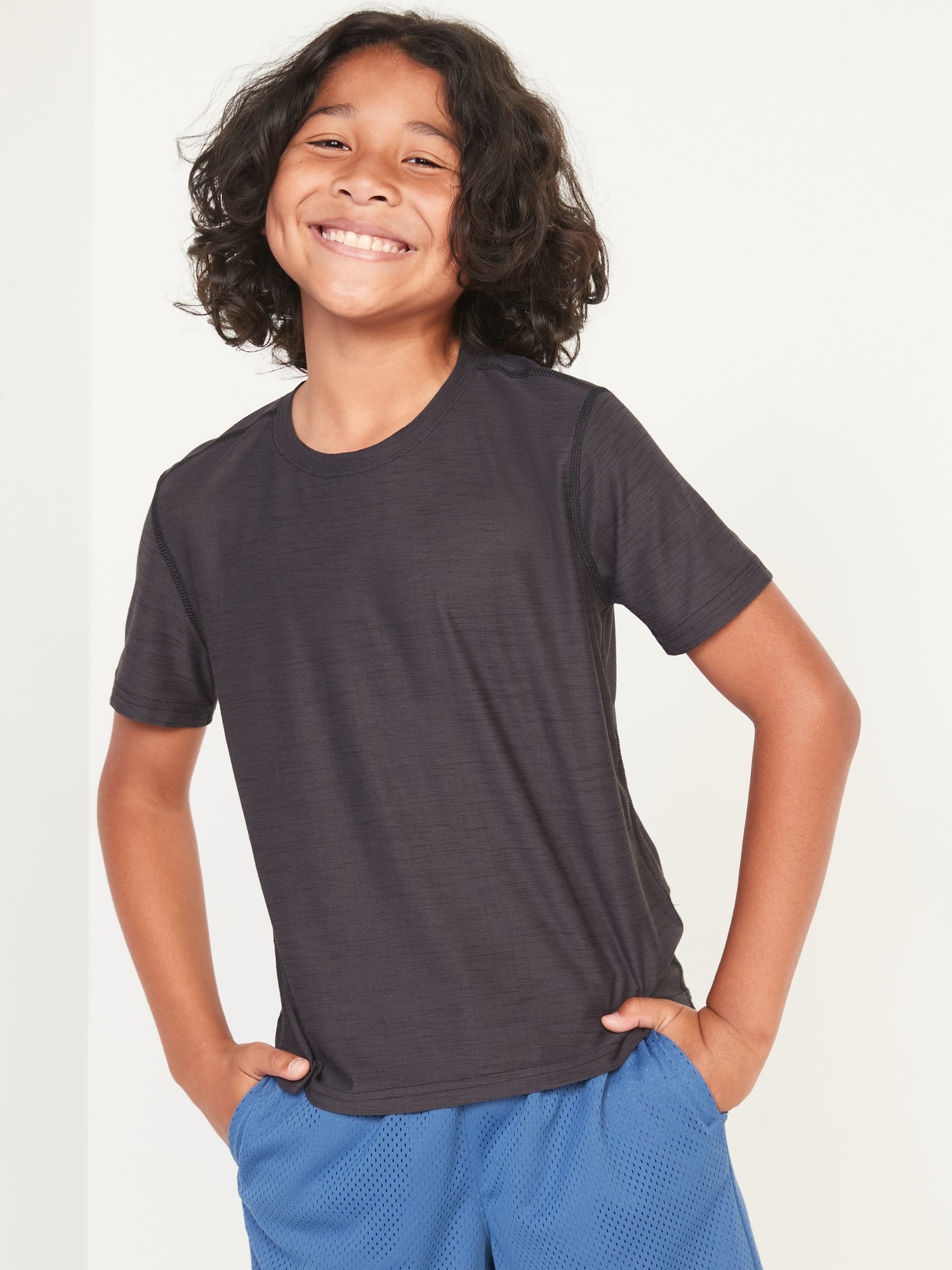 Old Navy Breathe ON Performance T-Shirt for Boys gray. 1